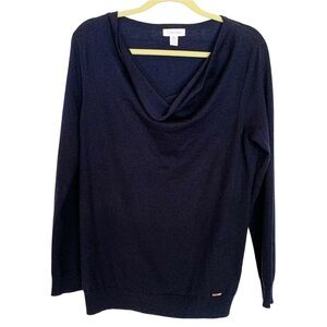 Calvin Klein size M cow neck navy blue sweater
